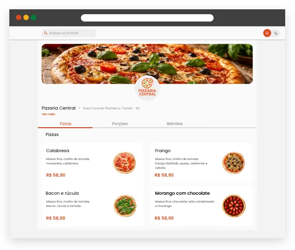 Menu Digital — Página para cardápio e pedidos dentro do estabelecimento